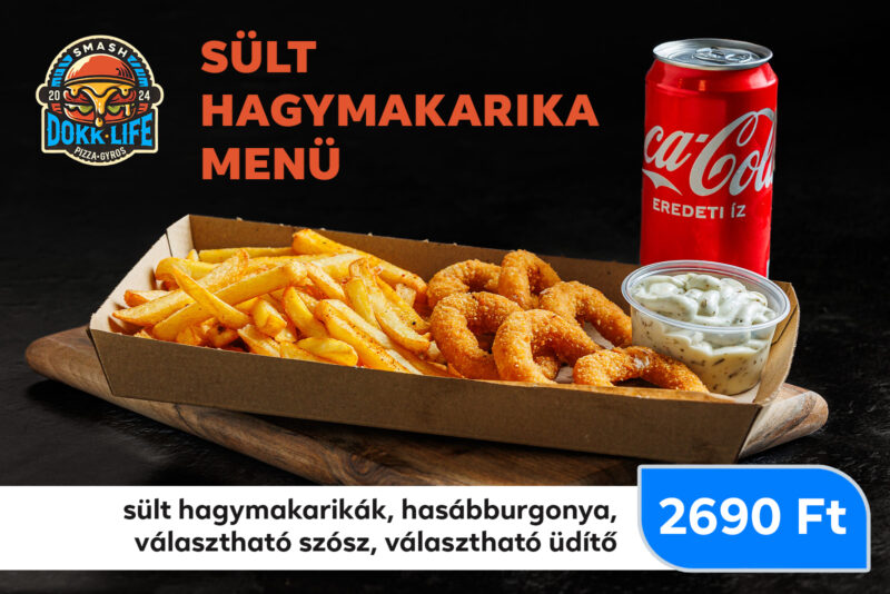 Sült hagymakarika menü
